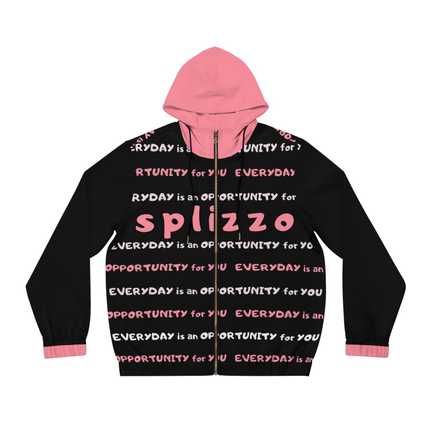 Men's Motivational Full-Zip Hoodie - "Every Day is an Opportunity"
