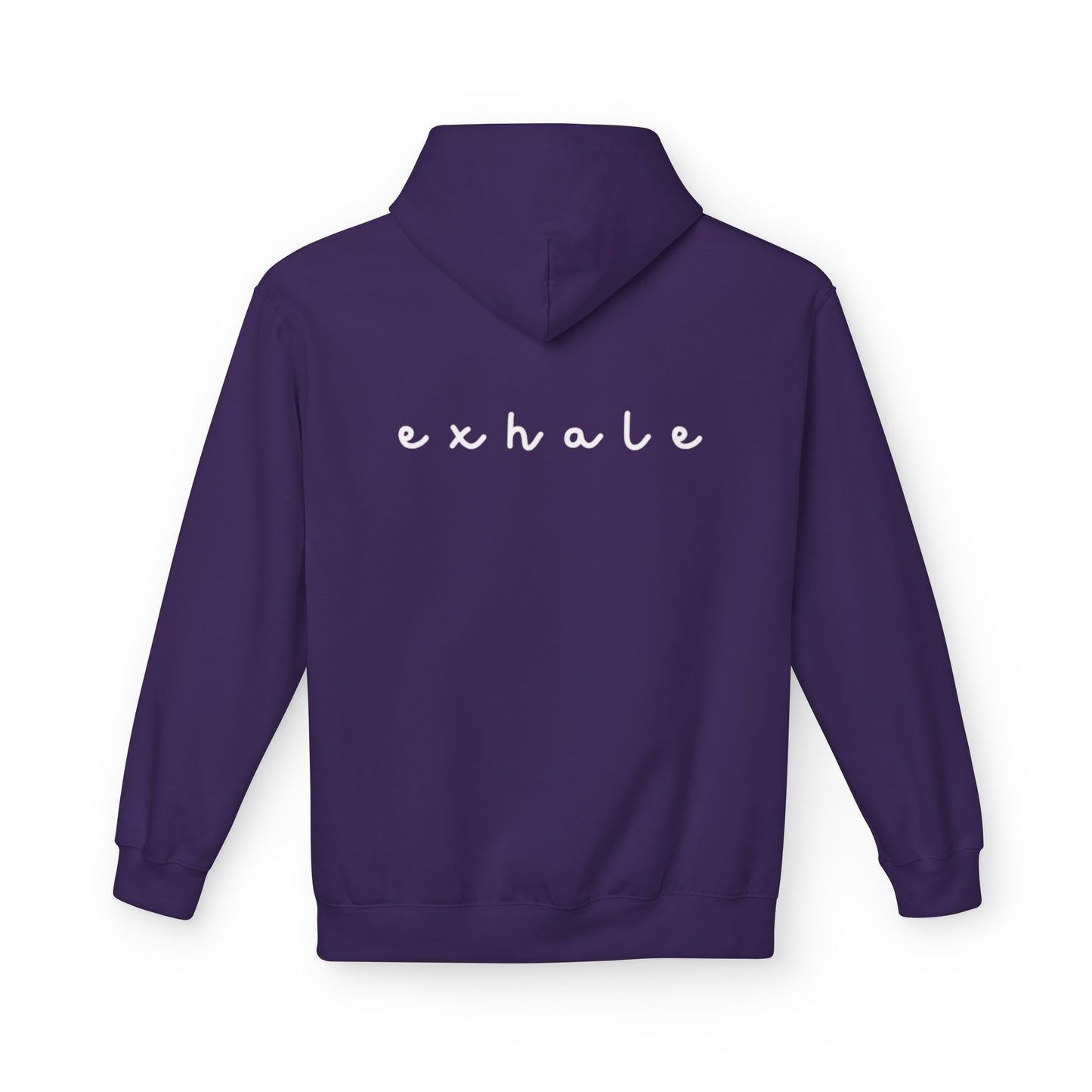 Mindful Inhale Exhale Unisex Hoodie - Softstyle Fleece for Relaxation