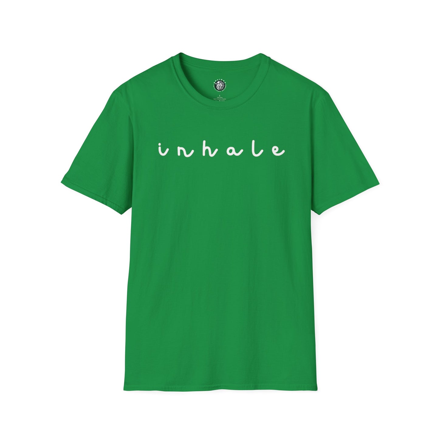 Inspirational 'Inhale Exhale' Unisex Softstyle T-Shirt for Mindfulness and Relaxation