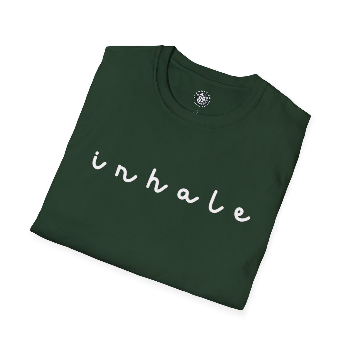 Inspirational 'Inhale Exhale' Unisex Softstyle T-Shirt for Mindfulness and Relaxation