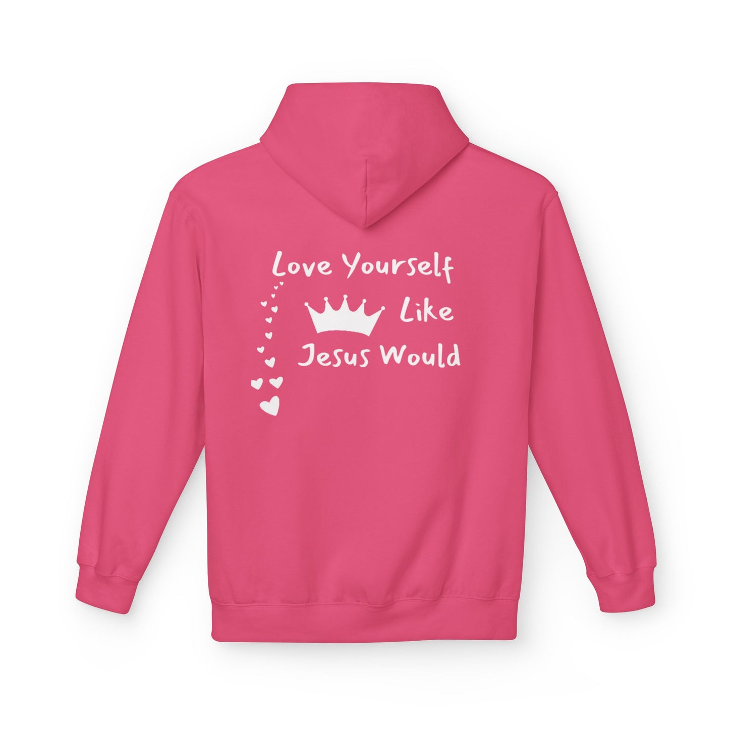 Love Yourself Fleece Hoodie - Inspirational Unisex Apparel