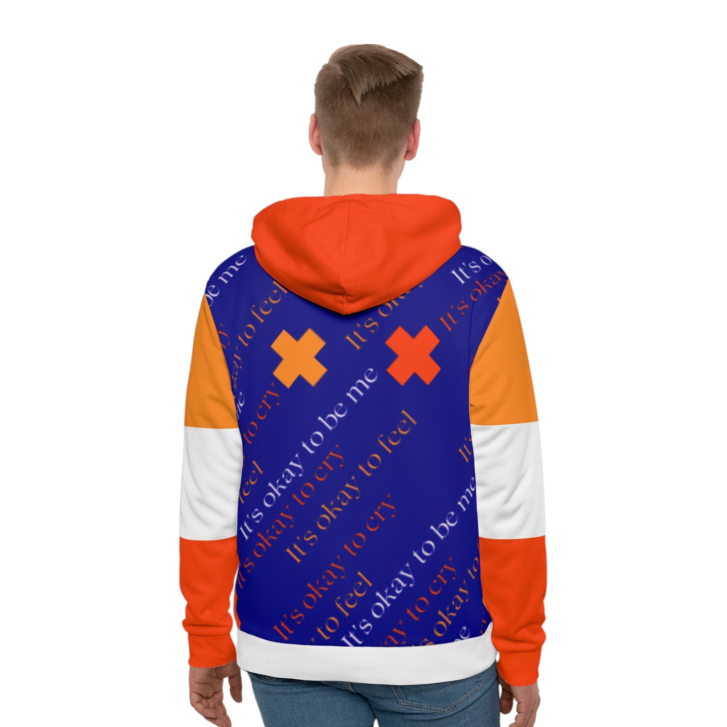 Men's Motivational Hoodie - "It's Okay to Feel" Design