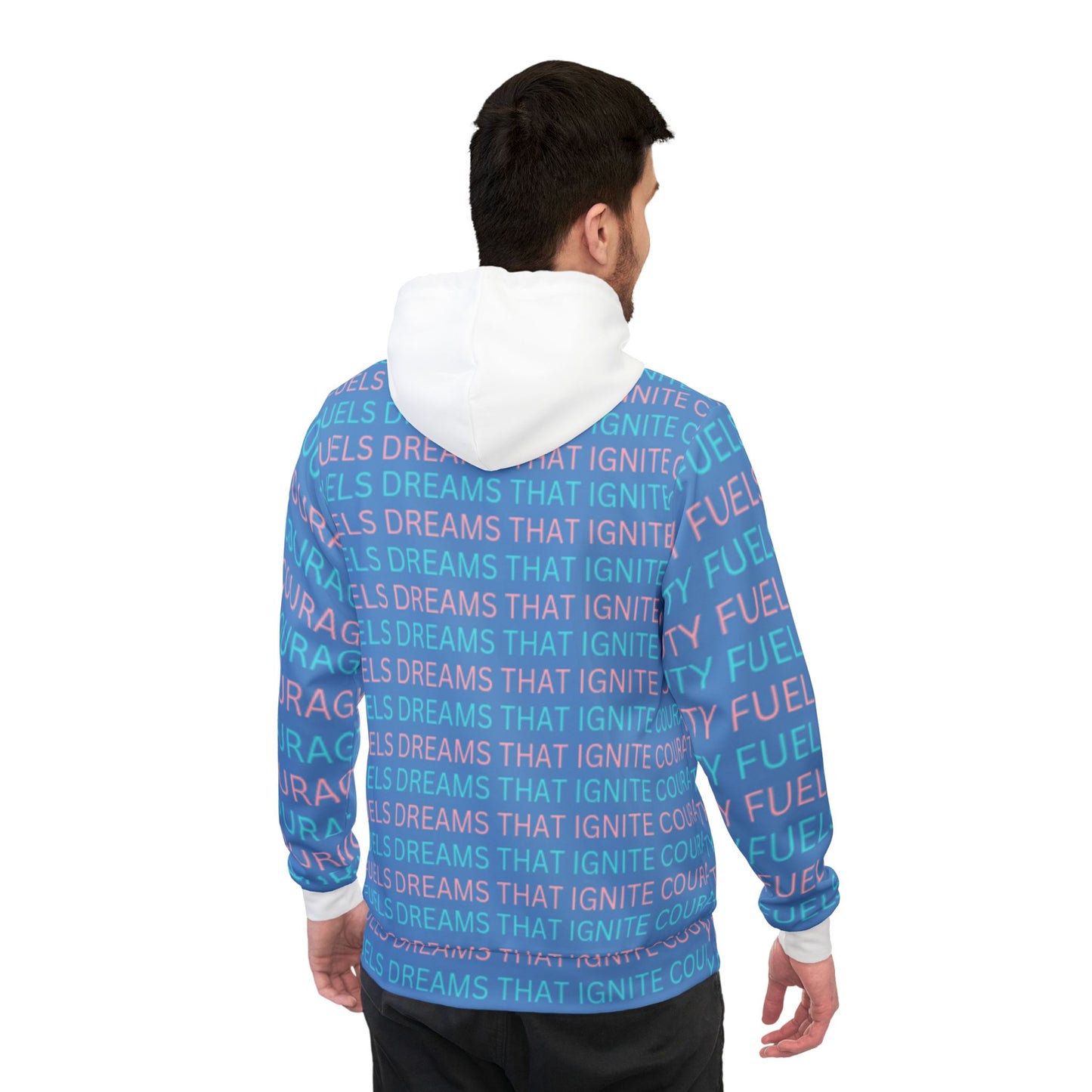 Inspirational Athletic Hoodie – "Beauty Fuels Dreams That Ignite Courage"