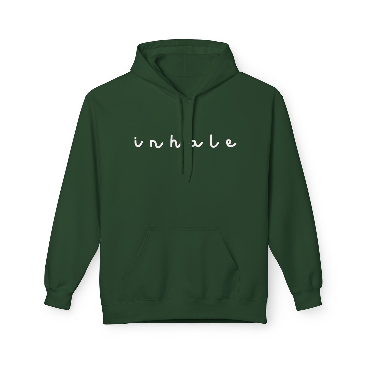 Mindful Inhale Exhale Unisex Hoodie - Softstyle Fleece for Relaxation