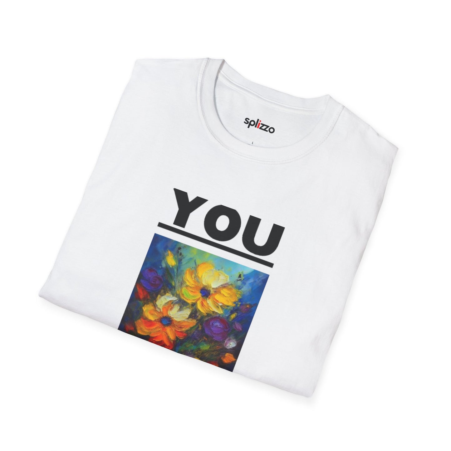 Inspirational Unisex Softstyle T-Shirt - 'You Deserve Flowers' & Lion-Sheep Graphic