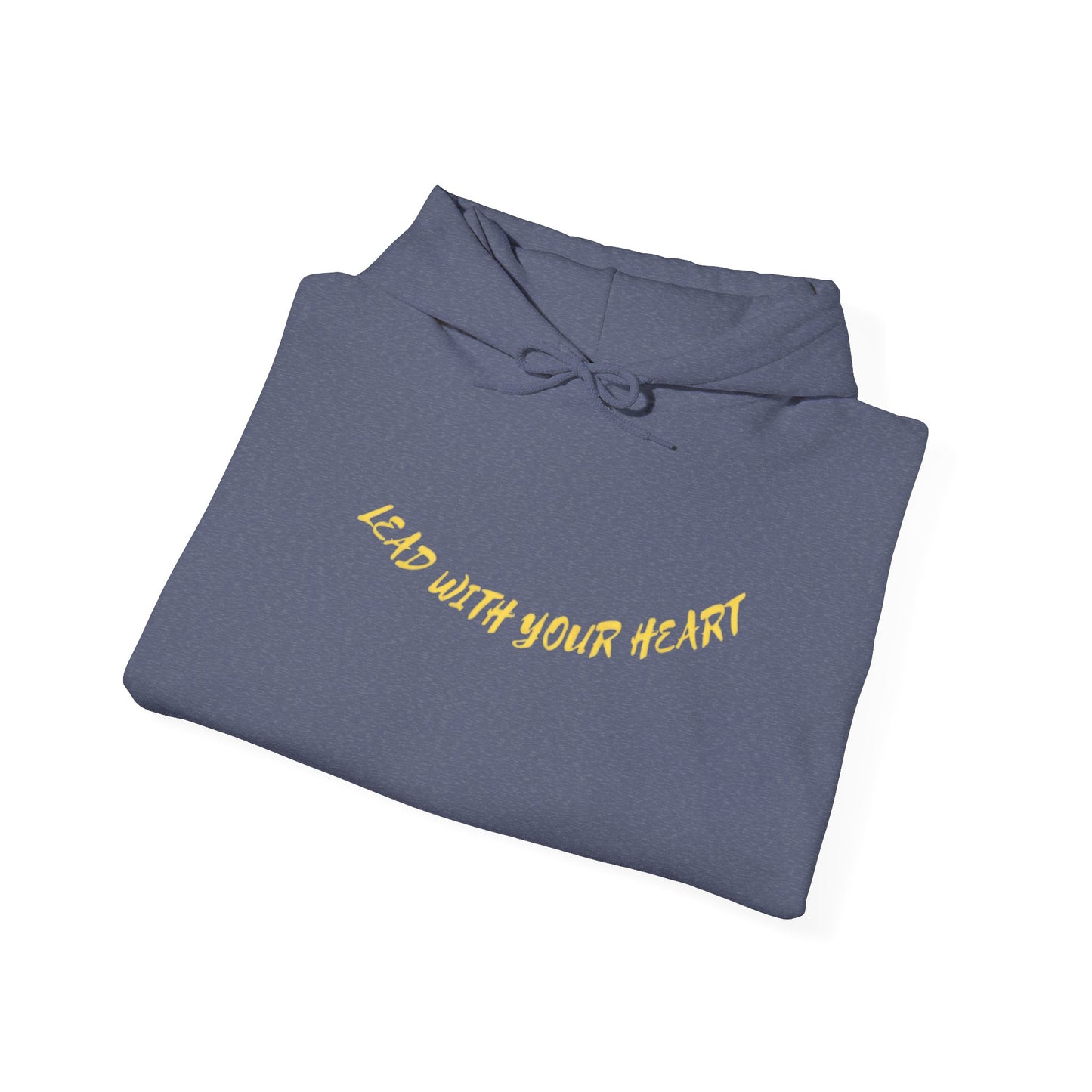 Unisex Heavy Blend™ Hooded Sweatshirt - "Lead with Your Heart" Inspirational Pullover