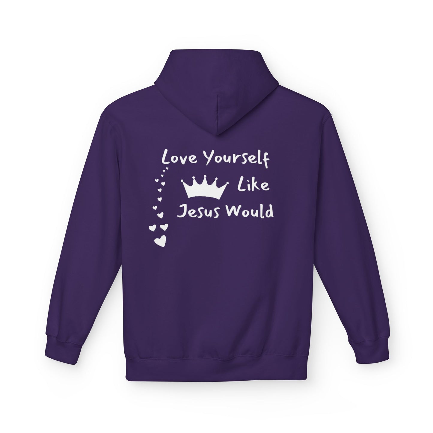 Love Yourself Fleece Hoodie - Inspirational Unisex Apparel