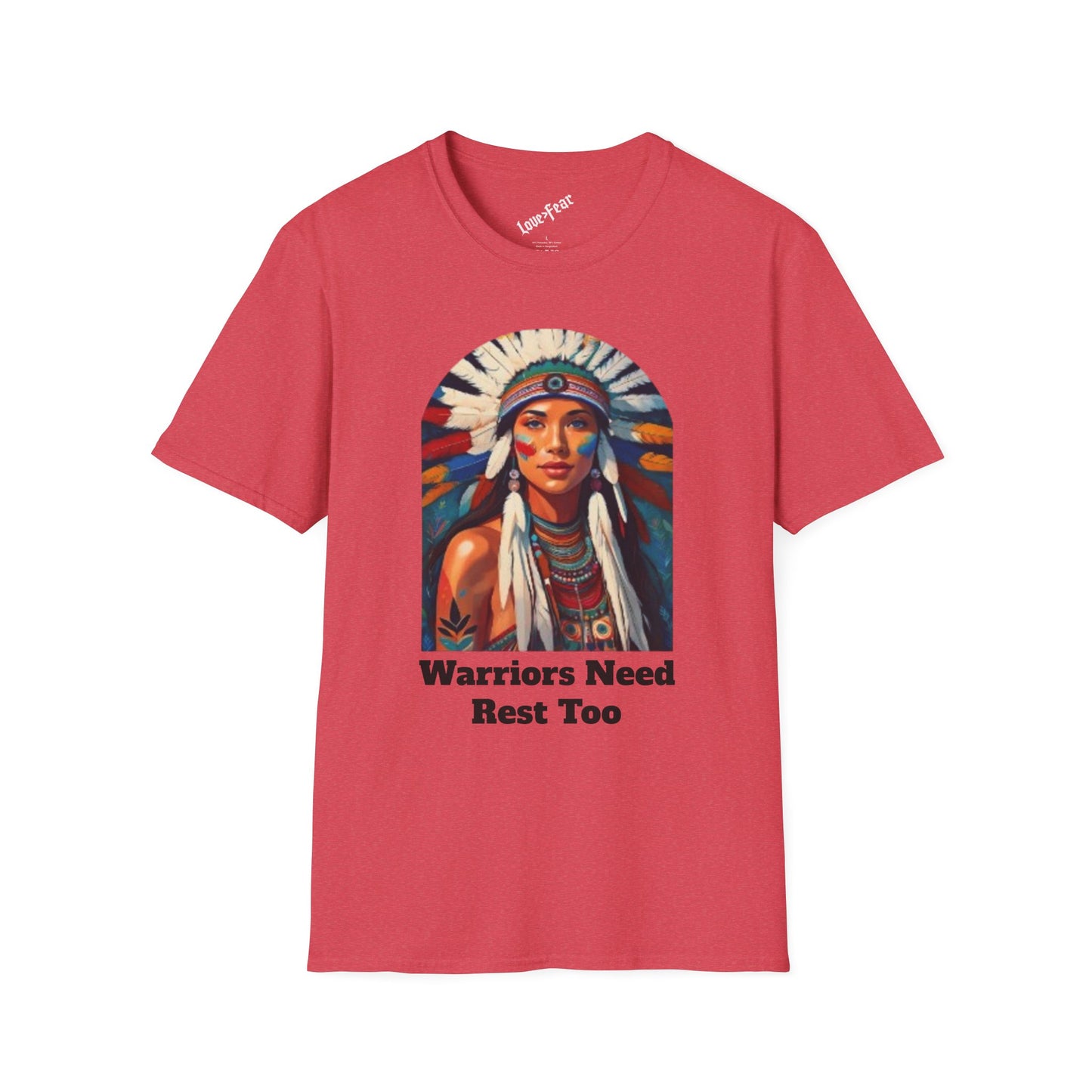 Warriors Need Rest Too Unisex Softstyle T-Shirt | Bohemian Style Tee for Self-Care and Empowerment