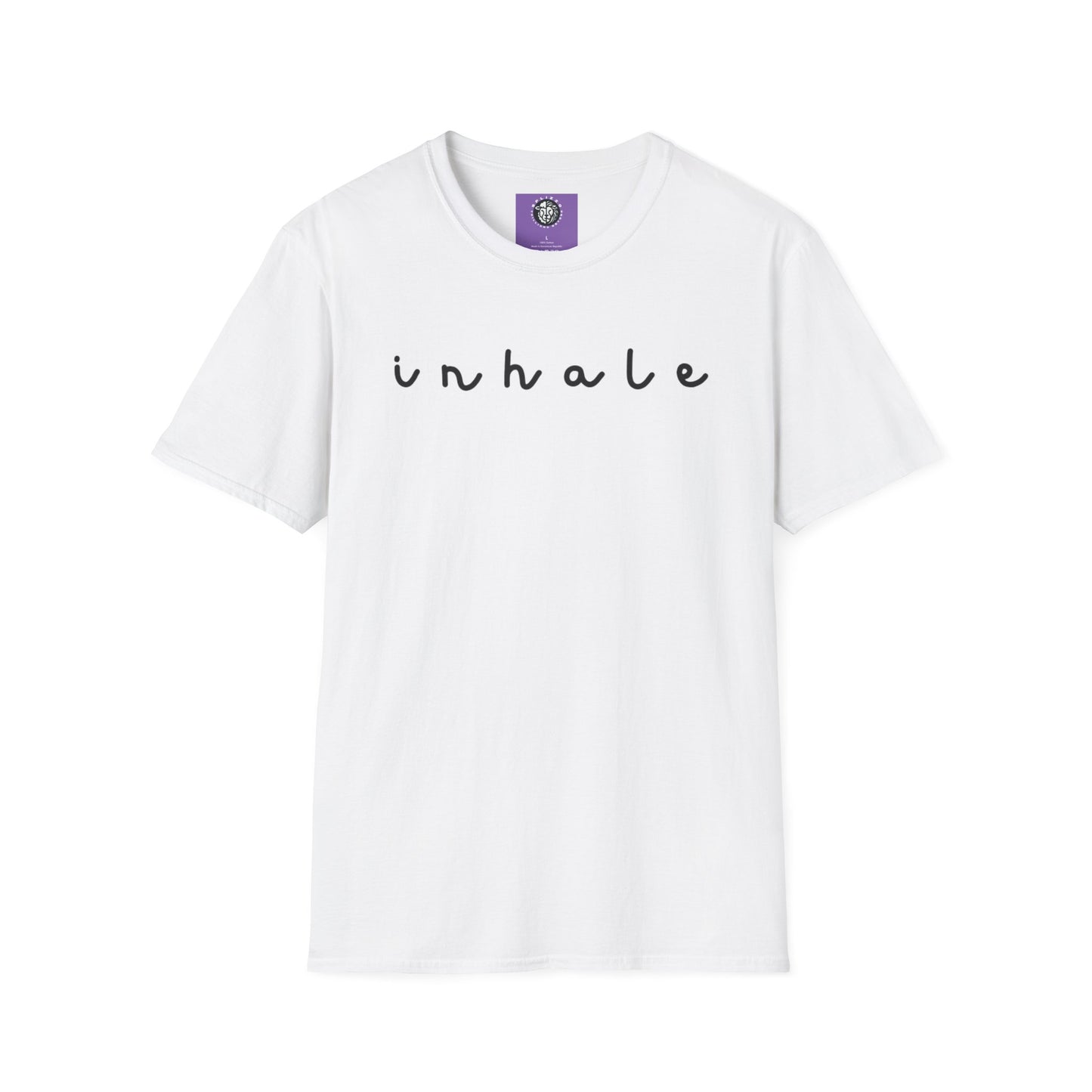 Inspirational 'Inhale Exhale' Unisex Softstyle T-Shirt for Mindfulness and Relaxation
