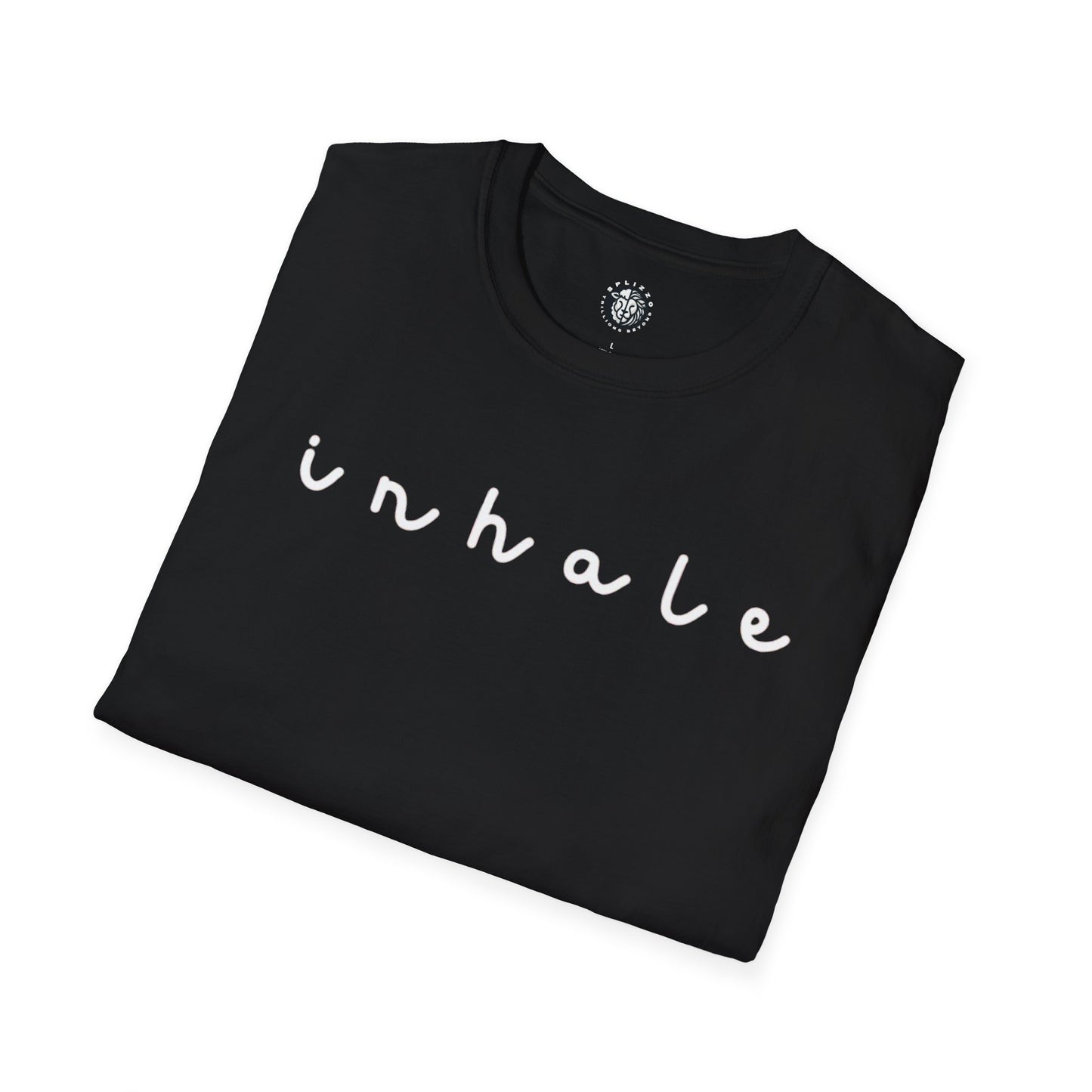 Inspirational 'Inhale Exhale' Unisex Softstyle T-Shirt for Mindfulness and Relaxation