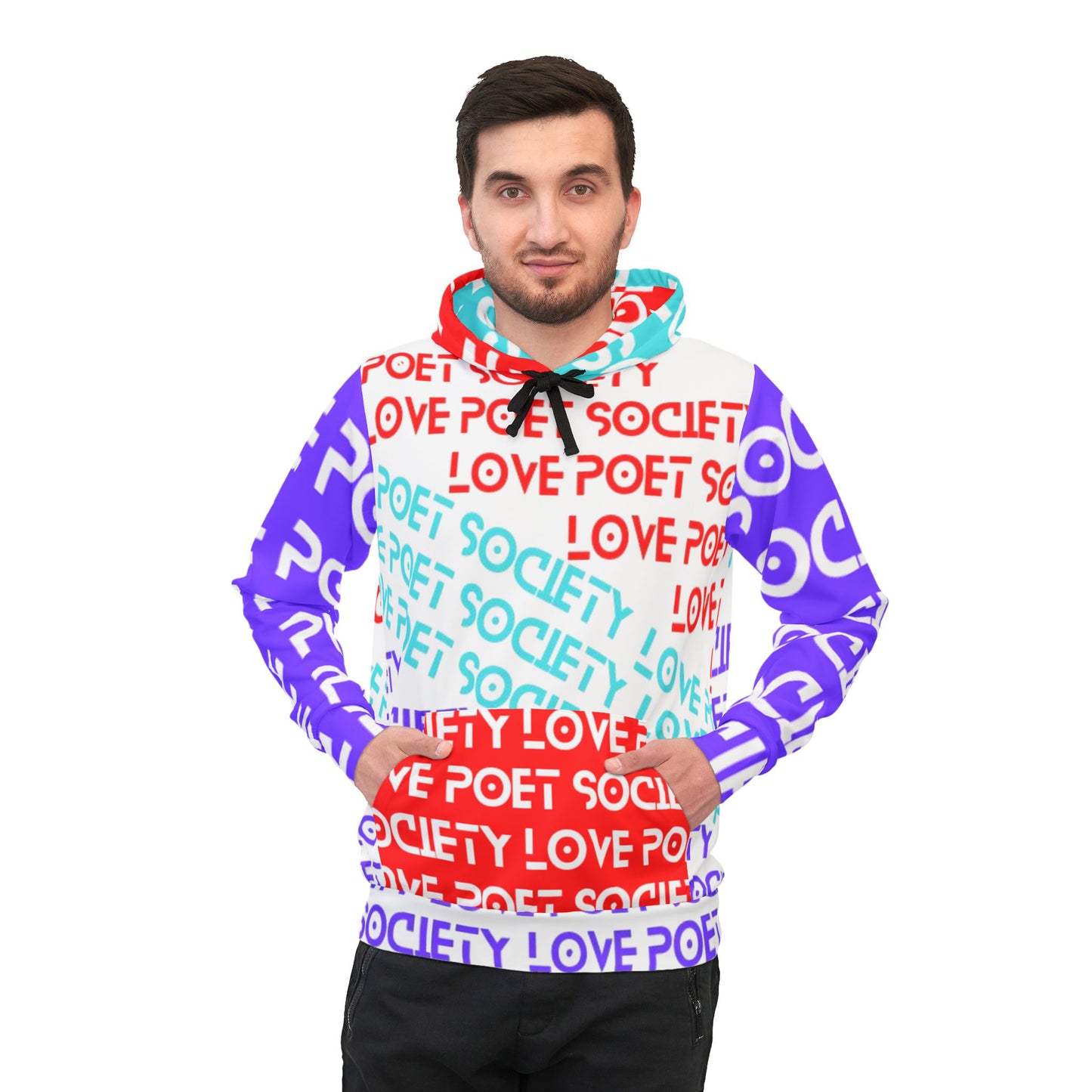 Love Poet Society Athletic Hoodie - Stylish and Vibrant Layer for Creative Souls