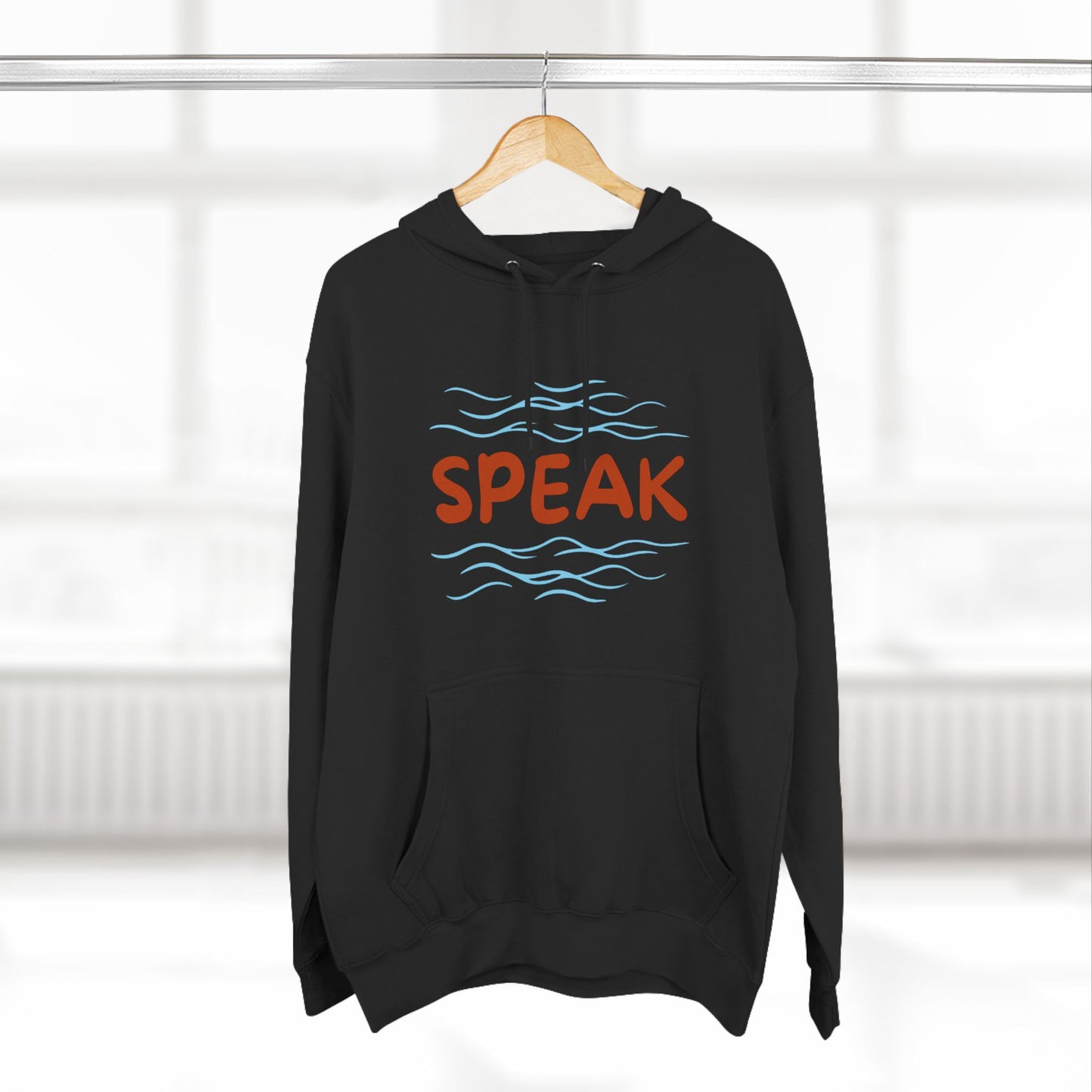 Inspirational Fleece Hoodie - "SPEAK" & "Your Voice Ripples With Power"