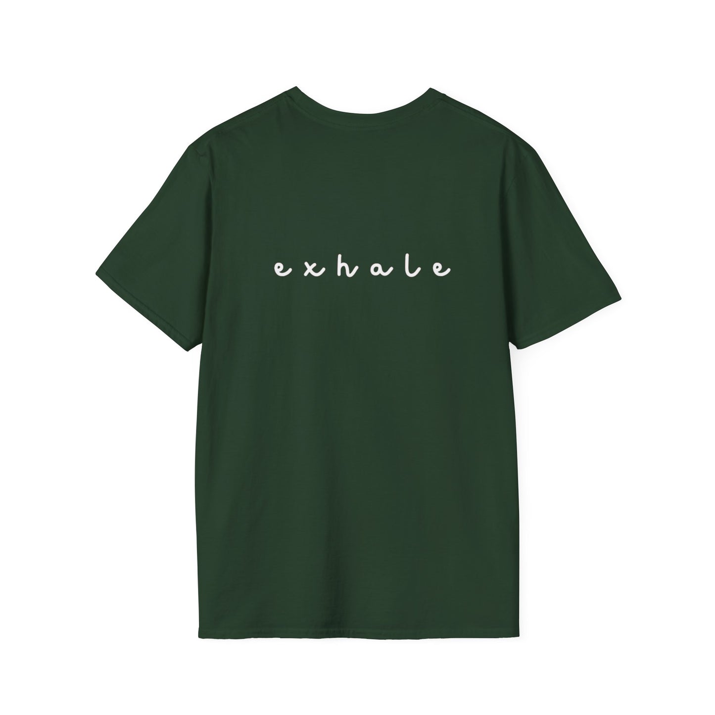 Inspirational 'Inhale Exhale' Unisex Softstyle T-Shirt for Mindfulness and Relaxation