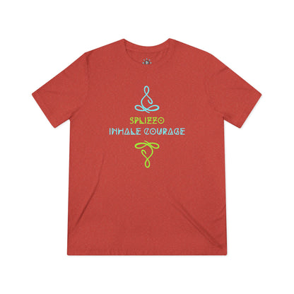 Inhale Courage Unisex Triblend Tee - Motivational Graphic T-Shirt
