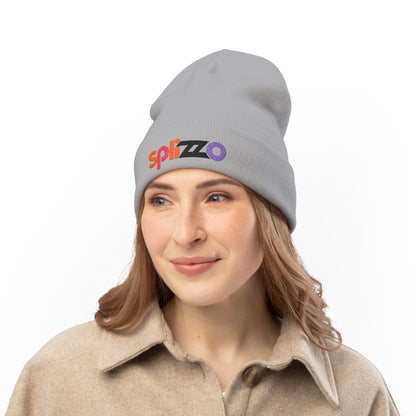 Embroidered 'splizzo' Knit Beanie — Colorful Logo Winter Hat