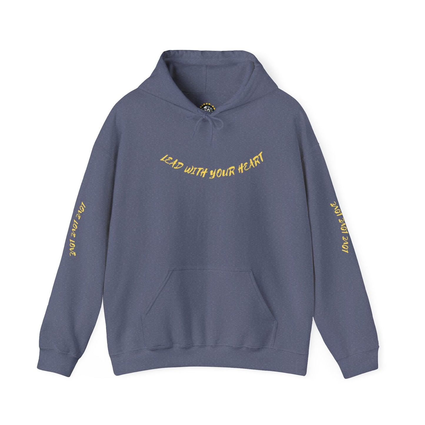 Unisex Heavy Blend™ Hooded Sweatshirt - "Lead with Your Heart" Inspirational Pullover