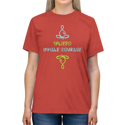 Inhale Courage Unisex Triblend Tee - Motivational Graphic T-Shirt