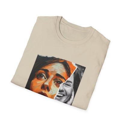 The Duality of Living with Anxiety T-shirt Orange Face