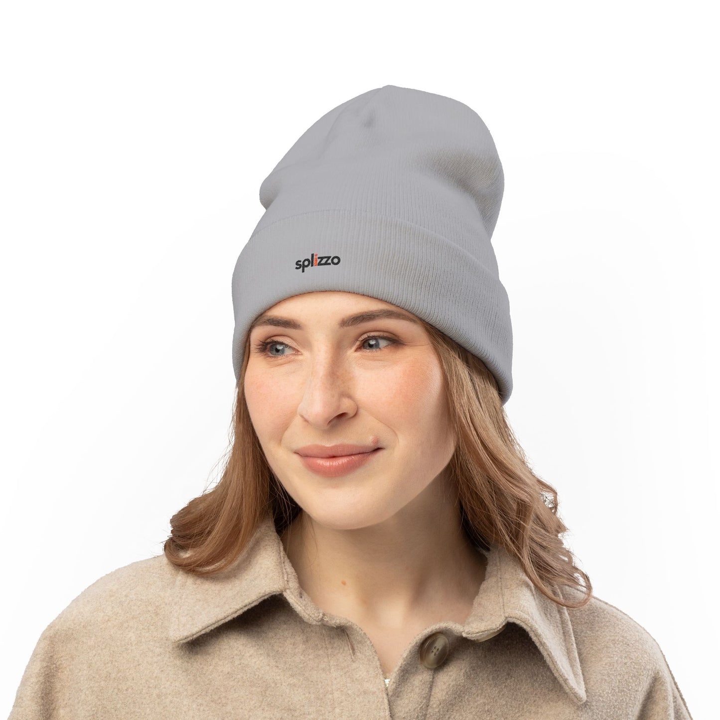 Embroidered 'splizzo' Knit Beanie — Cozy Casual Winter Hat