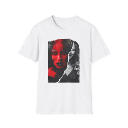 The Duality of Living with Anxiety T-shirt Red Face