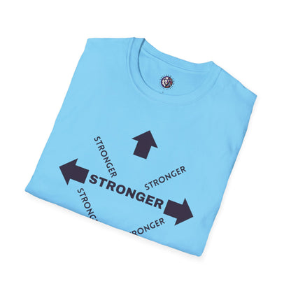 Stronger Unisex Softstyle T-Shirt - Motivational Quote Tee for Fitness Enthusiasts