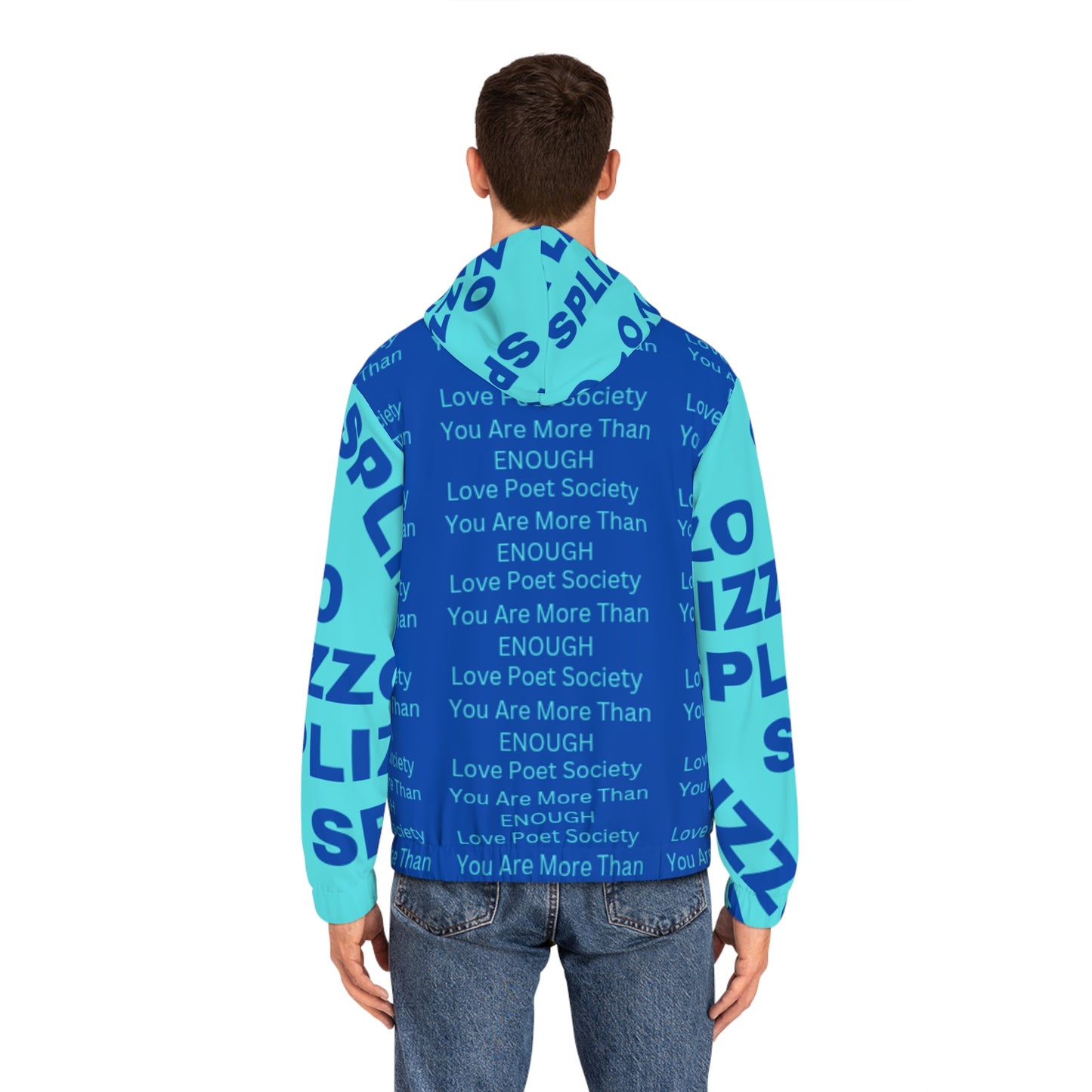Men's Full-Zip Hoodie - Inspirational Love Poetry Design