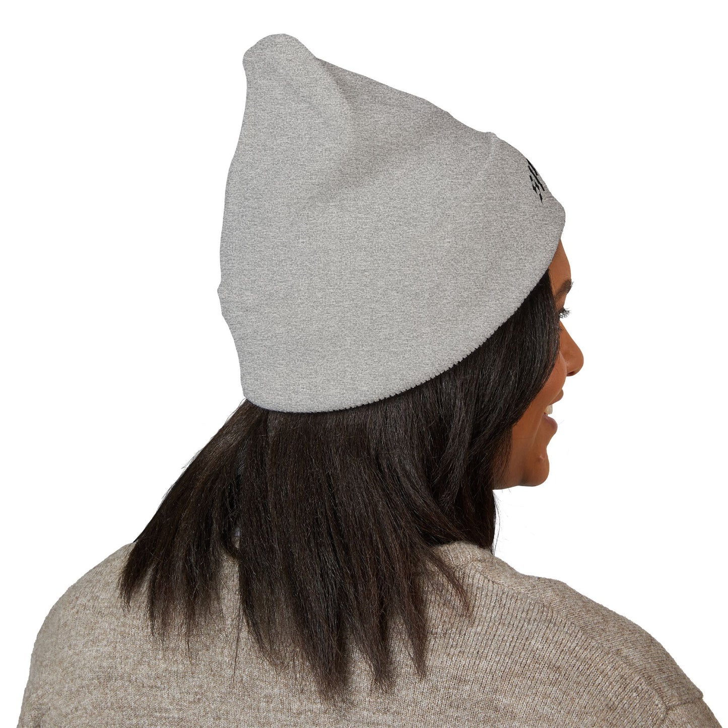 Embroidered 'splizzo' Cuffed Beanie — Classic Knit Winter Hat
