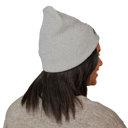 Embroidered 'splizzo' Cuffed Beanie — Classic Knit Winter Hat