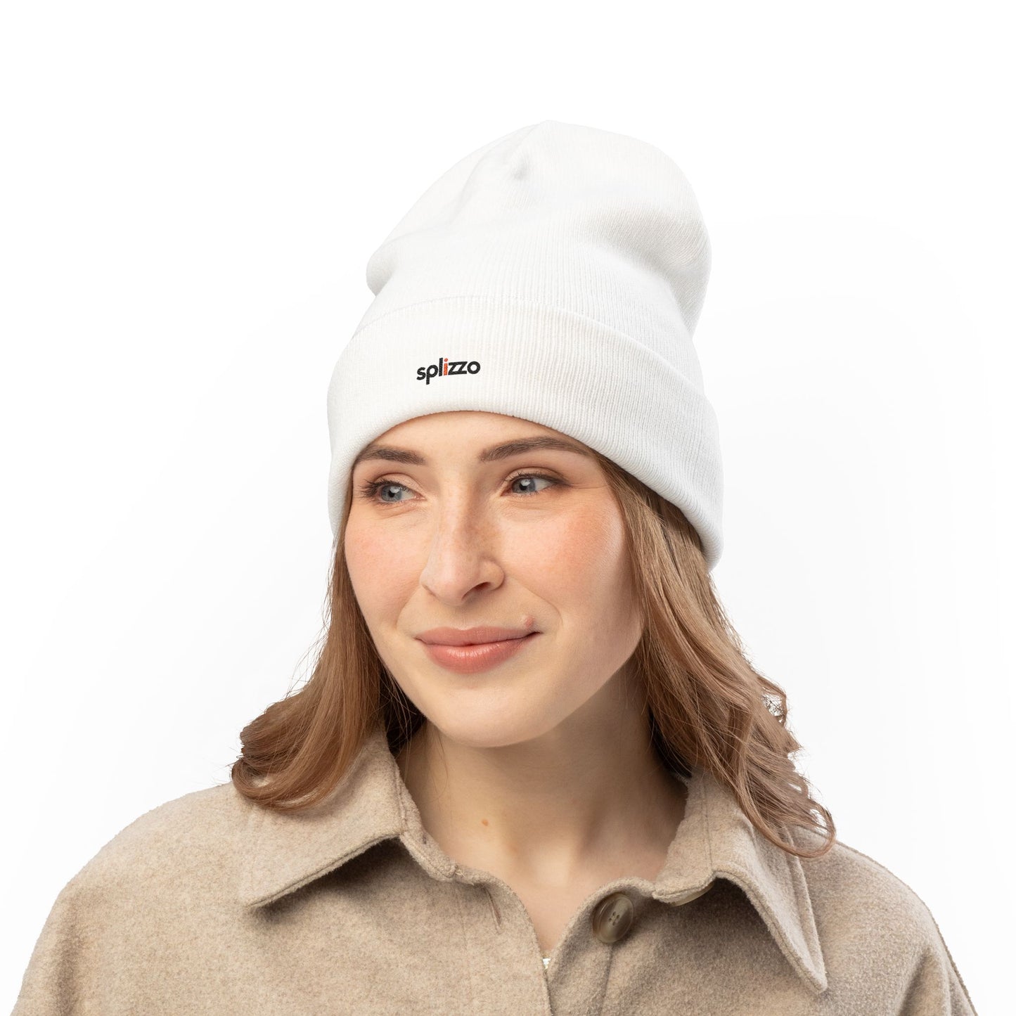 Embroidered 'splizzo' Knit Beanie — Cozy Casual Winter Hat