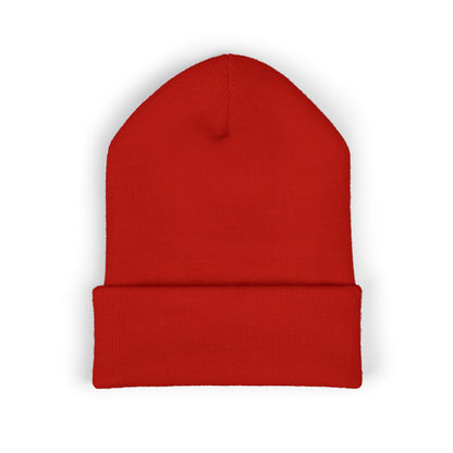 Embroidered 'splizzo' Cuffed Beanie — Classic Knit Winter Hat