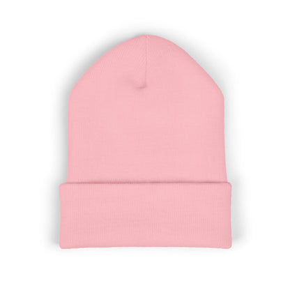 Embroidered 'splizzo' Cuffed Beanie — Classic Knit Winter Hat