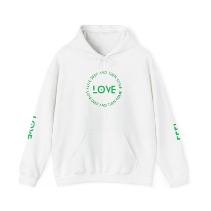 Love Poet Society Hoodie — Inspired by Kassia. Minimal Green Typography Pullover