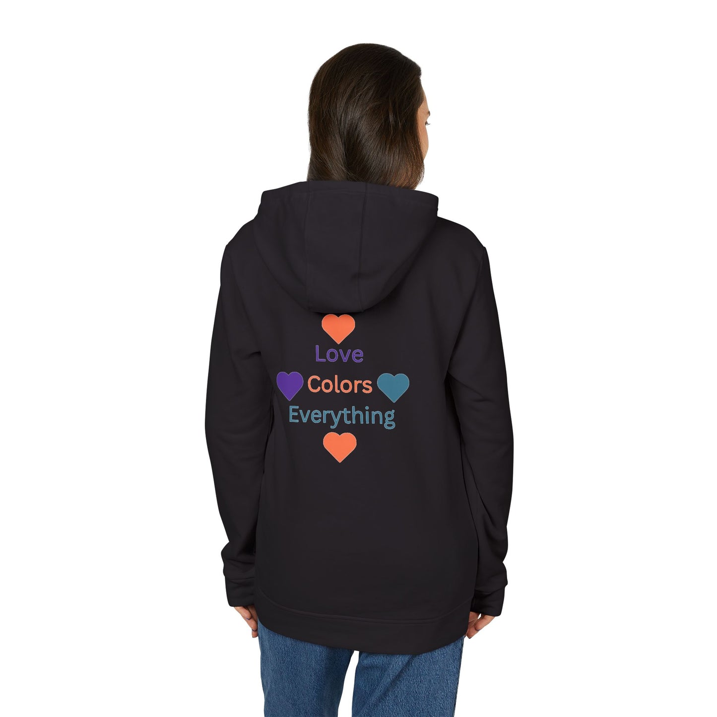 Colorful Love Unisex Fleece Hoodie - Embrace Life & Diversity