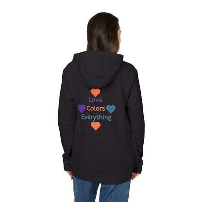 Colorful Love Unisex Fleece Hoodie - Embrace Life & Diversity