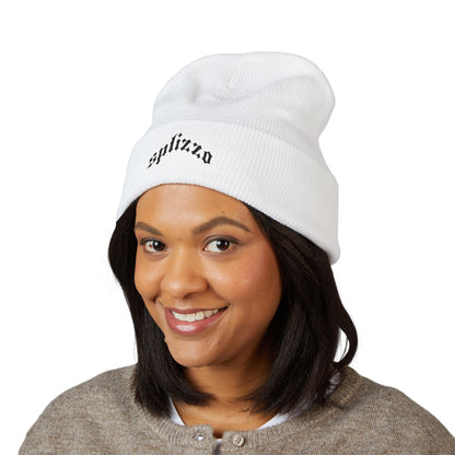Embroidered 'splizzo' Cuffed Beanie — Classic Knit Winter Hat