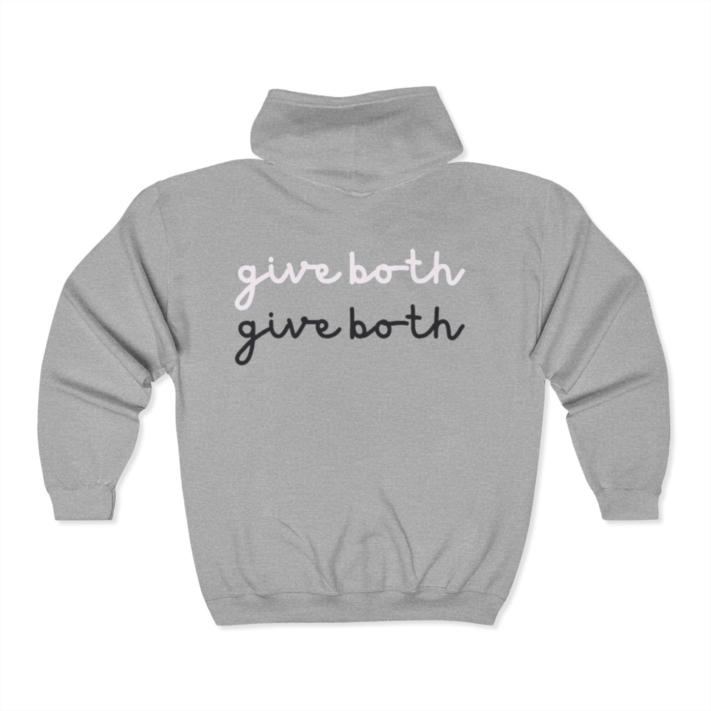 Unisex Heavy Blend™ Zip Hoodie - 'Respect Love' & 'Give Both'