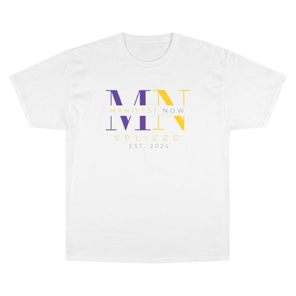 Manifest Now Champion T-Shirt - Empowering Graphic Tee for a Positive Mindset