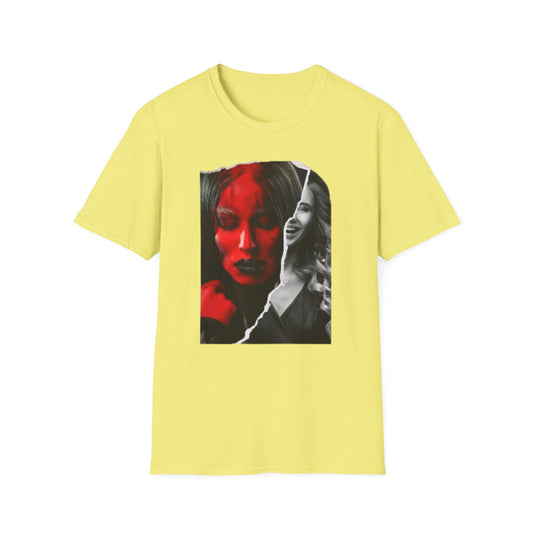 The Duality of Living with Anxiety T-shirt Red Face