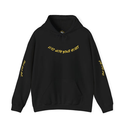Unisex Heavy Blend™ Hooded Sweatshirt - "Lead with Your Heart" Inspirational Pullover