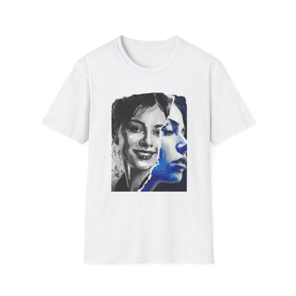 The Duality of Living with Anxiety T-shirt Blue Face