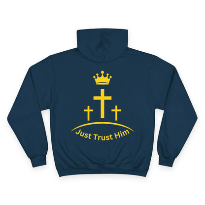 Splizzo Champion Hoodie - Pink Heart Crown Design, Perfect for Casual Wear