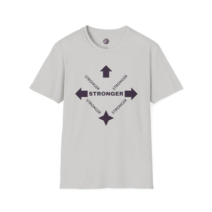 Stronger Unisex Softstyle T-Shirt - Motivational Quote Tee for Fitness Enthusiasts