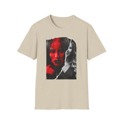 The Duality of Living with Anxiety T-shirt Red Face