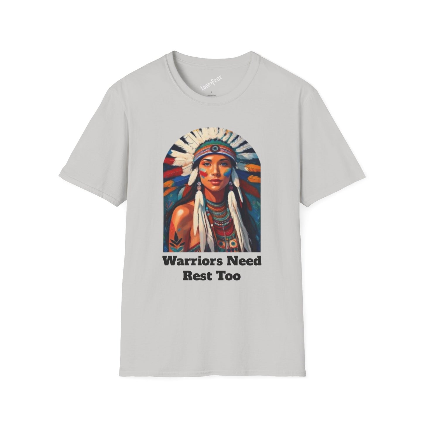 Warriors Need Rest Too Unisex Softstyle T-Shirt | Bohemian Style Tee for Self-Care and Empowerment