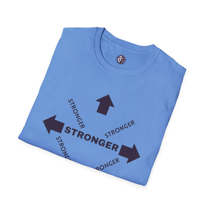 Stronger Unisex Softstyle T-Shirt - Motivational Quote Tee for Fitness Enthusiasts