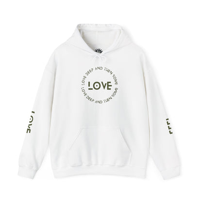 Love Poet Society Hoodie I spired by sister Kassia — Minimal Green Typography Pullover