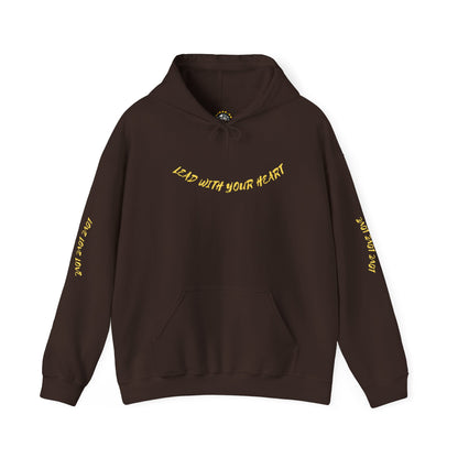 Unisex Heavy Blend™ Hooded Sweatshirt - "Lead with Your Heart" Inspirational Pullover