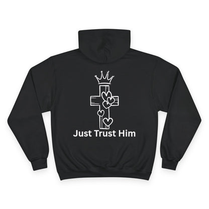 Splizzo Champion Hoodie - Pink Heart Crown Design, Perfect for Casual Wear