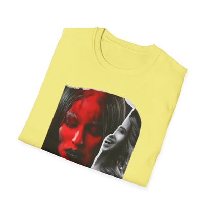 The Duality of Living with Anxiety T-shirt Red Face
