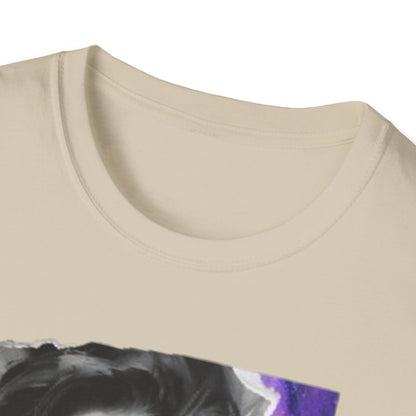 The Duality of Living with Anxiety T-shirt Purple Face